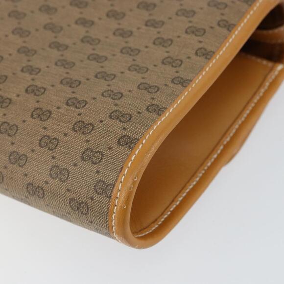 GUCCI Micro GG Supreme Shoulder Bag PVC Beige Gold 004 89 0265 Auth BA7244